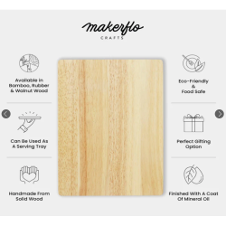 Personalized Rubber Wood Cutting Board | Custom Family Name Gift