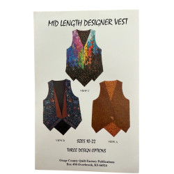 Mid Length Designer Vest Pattern by Osage County Quilt Factory – 3 Views, Sizes 10–22