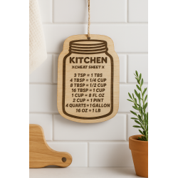 Laser Engraved Kitchen Conversion Sign – Southern Style Kitchen Helper