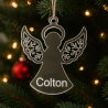 Personalized Acrylic Angel Ornament – Custom Engraved Name Christmas Keepsake