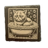 Laser Engraved Slate Coasters – Grump Cat Bubble Bath – Southern Gift Set of 4 (4x4)