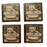 Laser Engraved Slate Coasters – Grump Cat Bubble Bath – Southern Gift Set of 4 (4x4)