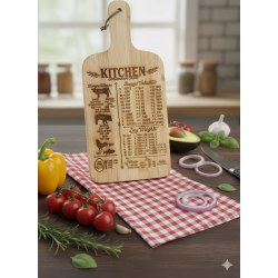 Bamboo Kitchen Conversion Cutting Board | Rustic Wall Decor 7" x 13.5"