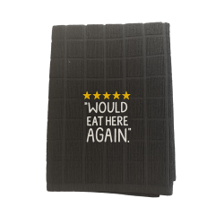 Would Eat Here Again” Embroidered Kitchen Towel – Funny Southern Dish Towel | Dawg Gone Gifts