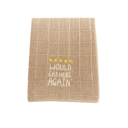 Would Eat Here Again” Embroidered Kitchen Towel – Funny Southern Dish Towel | Dawg Gone Gifts