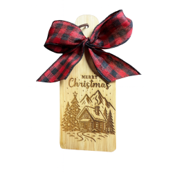 Mini Christmas Charcuterie Board – Engraved Bamboo | Southern Holiday Décor