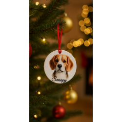 Custom Dog Christmas Ornament – Personalized Ceramic Pet Ornament | Dawg Gone Gifts