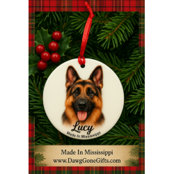 Custom Dog Christmas Ornament – Personalized Ceramic Pet Ornament | Dawg Gone Gifts
