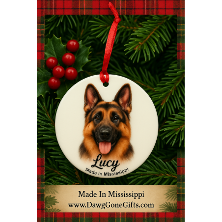 Custom Dog Christmas Ornament – Personalized Ceramic Pet Ornament | Dawg Gone Gifts