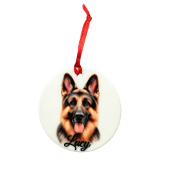 Custom Dog Christmas Ornament – Personalized Ceramic Pet Ornament | Dawg Gone Gifts
