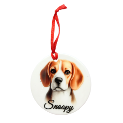 Custom Dog Christmas Ornament – Personalized Ceramic Pet Ornament | Dawg Gone Gifts