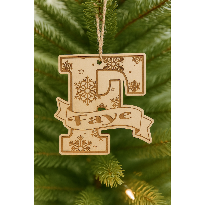Personalized Wooden Letter Ornament | Custom Name Christmas Ornament – Made in Mississippi