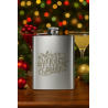 Jingle Juice Stainless Steel Flask – 8 oz Laser Engraved Holiday Flask | Funny Christmas Party Gift