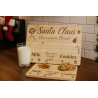 Santa Claus Charcuterie Board | Laser Engraved Christmas Eve Milk & Cookies Tray | Rubber Wood Cutting Board Gift