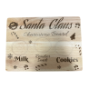 Santa Claus Charcuterie Board | Laser Engraved Christmas Eve Milk & Cookies Tray | Rubber Wood Cutting Board Gift