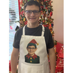 Custom Face Elf Apron | Personalized Christmas Baking Gift | Dawg Gone Gifts