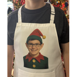 Custom Face Elf Apron | Personalized Christmas Baking Gift | Dawg Gone Gifts