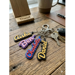 Custom Name Keychain - Personalized 3D Printed Bag Tag