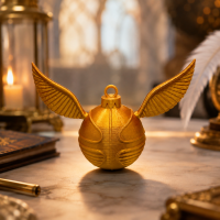 3D Printed Golden Snitch-Inspired Christmas Tree Ornament