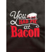 “You Had Me at Bacon” Embroidered Black Apron – Waterproof BBQ & Kitchen Apron with Pockets