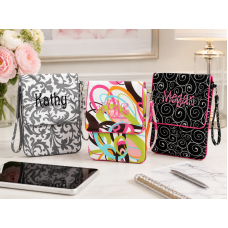 Personalized Padded Tablet Wristlet Case with Monogram