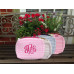 Personalized Monogrammed Seersucker Bible Cover – Embroidered Bible Case with Handle
