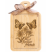 Forever Friends Butterfly & Wildflower Laser Engraved Bamboo Cutting Board