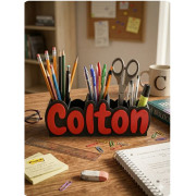 Personalized 3D Printed Name Desk Organizer