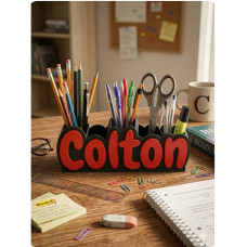 Personalized 3D Printed Name Desk Organizer