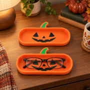 3D Printed Jack-O’-Lantern Pumpkin Eyeglass Tray