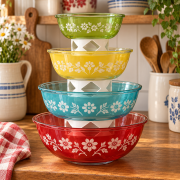 Vintage Bowl Display Risers for Pyrex & CorningWare – Set of 3