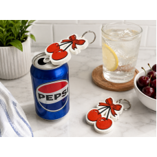3D Printed Cherries Can Tab Opener Keychain