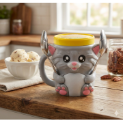 3D Printed Owl Ice Cream Pint Holder with Spoon Holders
