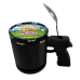 3D Printed Black Gun-Shaped Ice Cream Pint Holder with Spoon Holder 3D Printed Black Gun-Shaped Ice Cream Pint Holder with Spoon Holder