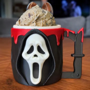 3D Printed “Scream” Horror Ice Cream Pint Holder with Knife-Shaped Handle