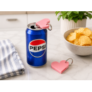 3D Printed Heart-Shaped Can Tab Opener Keychain