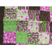 Handmade Pink, Green & Brown Patchwork Baby Quilt