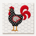 Set of 9 Quilted Chicken Appliqué Quilt Block Sandwiches – Approximately 7.5" Square Set of 9 Quilted Chicken Appliqué Quilt Block Sandwiches – Approximately 7.5" Square