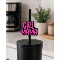 3D Printed “Girl Mama” Straw Topper
