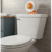 Orange Cartoon Cat-Inspired 3D Printed Toilet Paper Holder